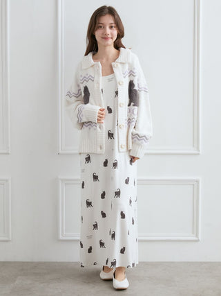 [HALLOWEEN] CAT Allover Print Cami Dress