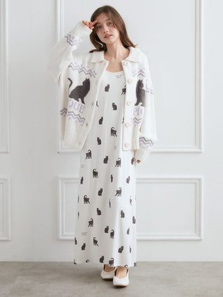 [HALLOWEEN] CAT Allover Print Cami Dress