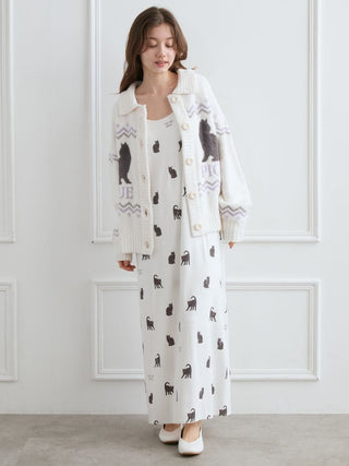 [HALLOWEEN] CAT Allover Print Cami Dress