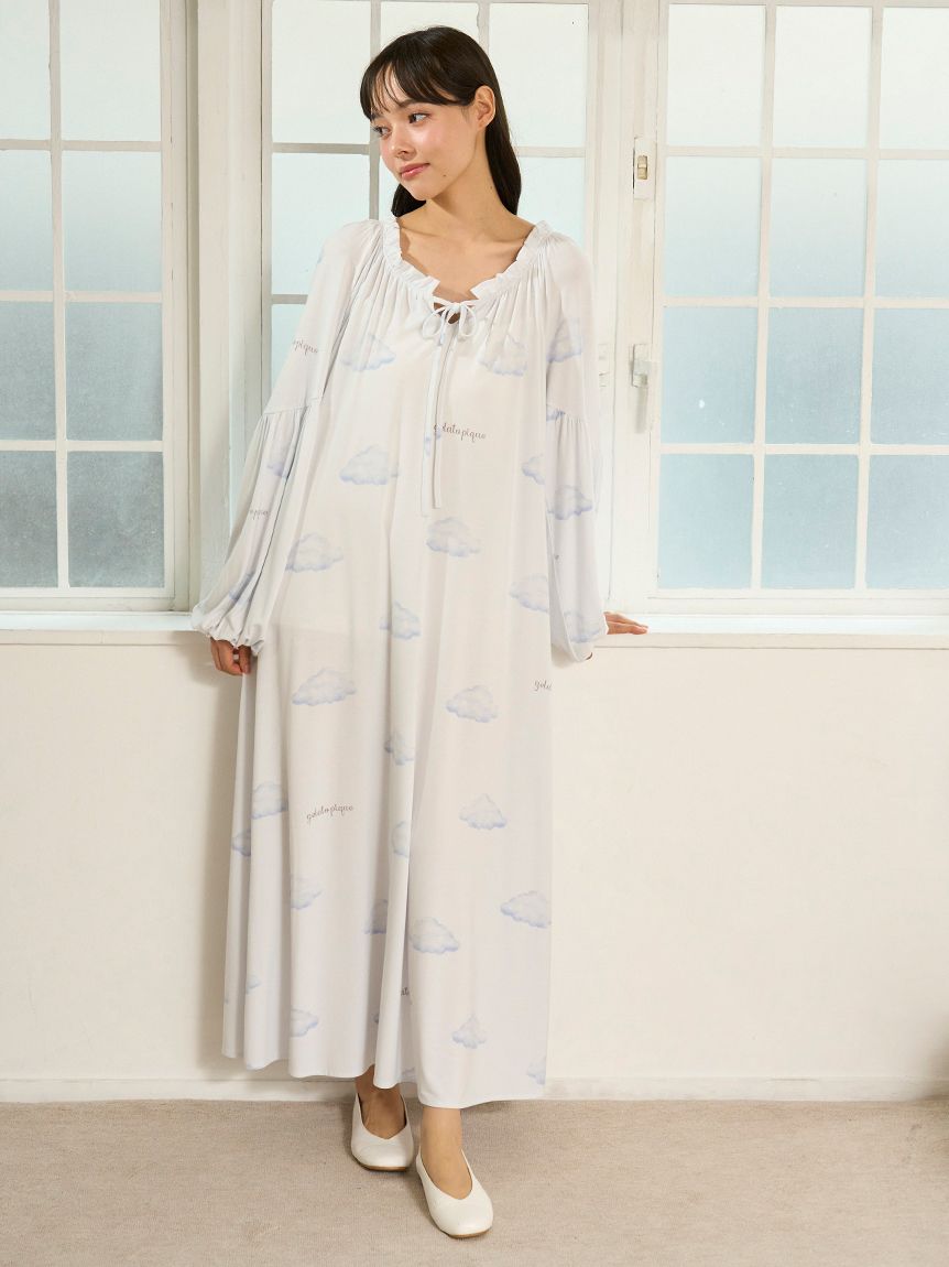 Autumn Cloud Motif Dress
