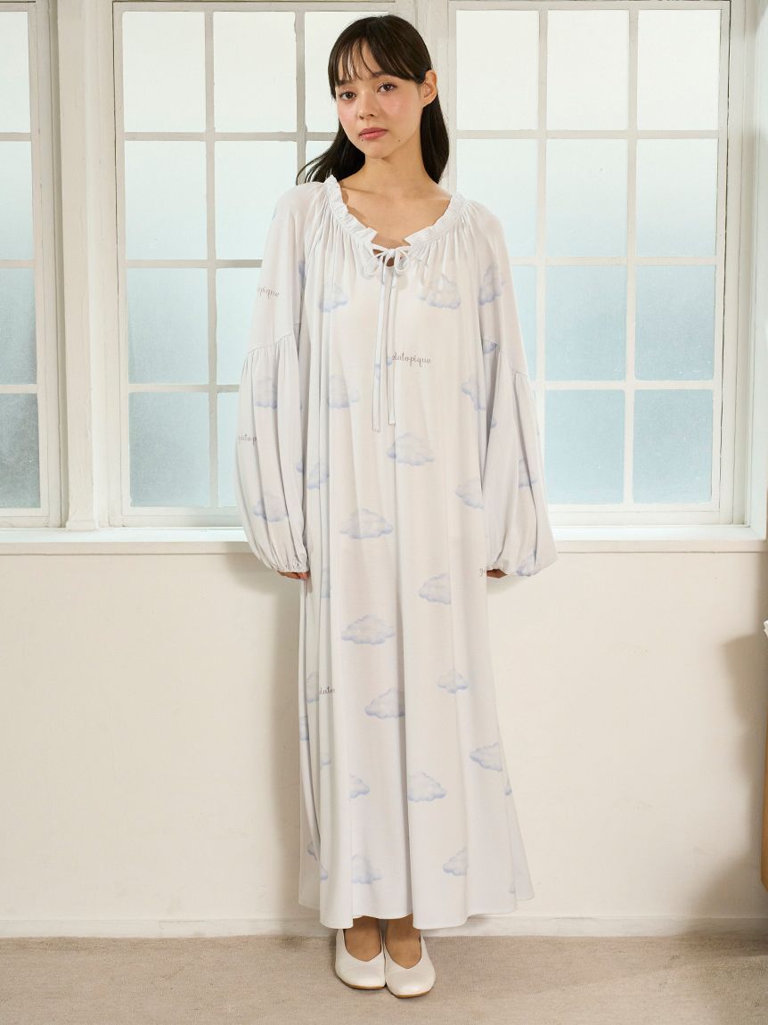 Autumn Cloud Motif Dress