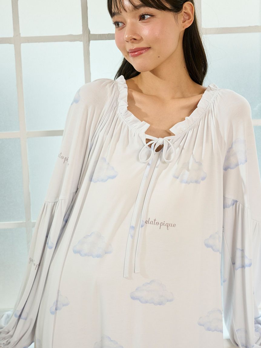 Autumn Cloud Motif Dress