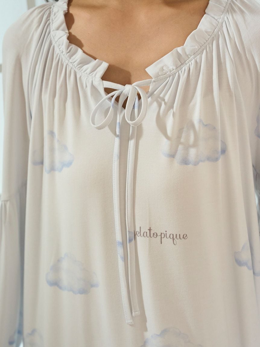 Autumn Cloud Motif Dress