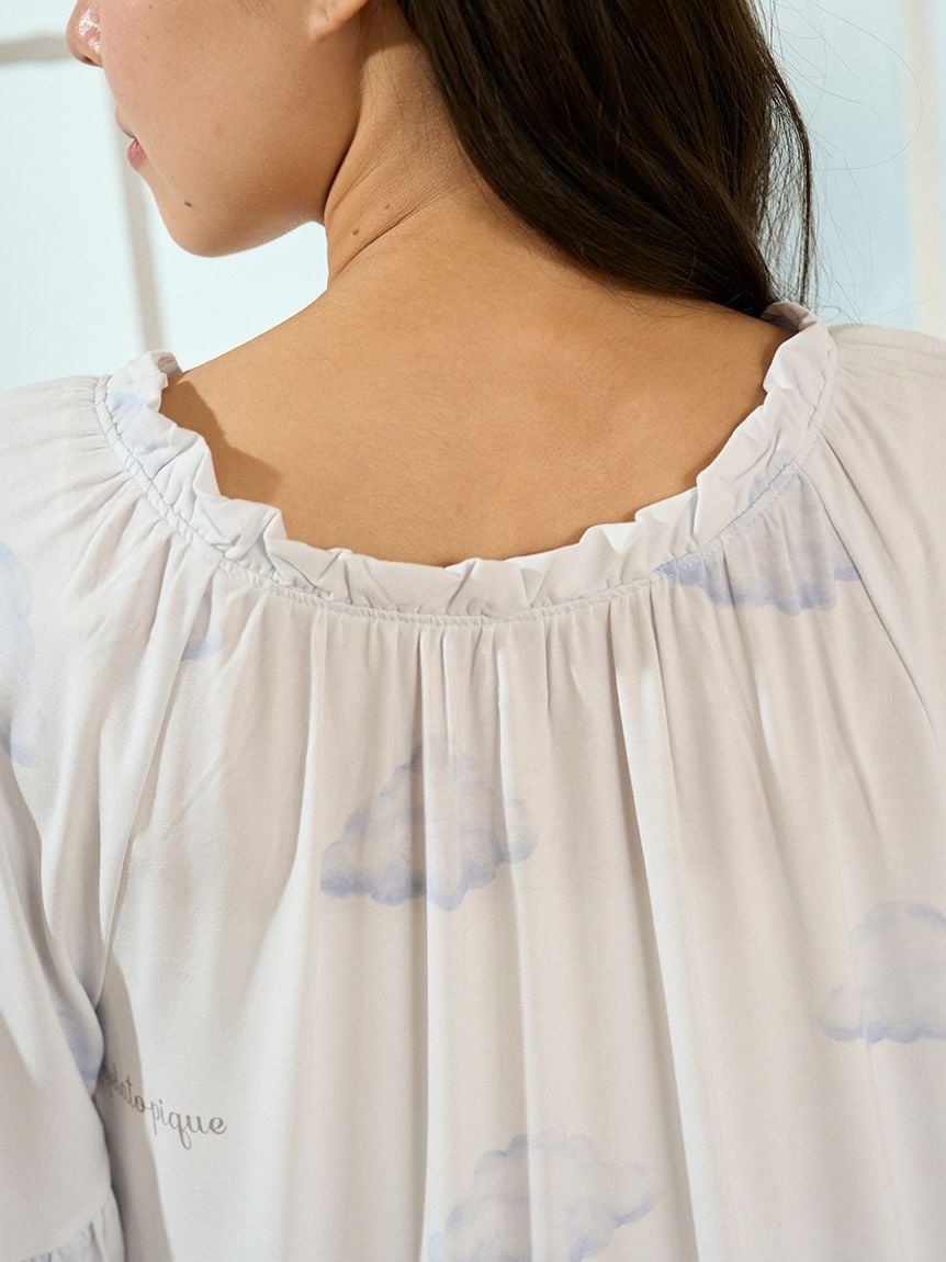 Autumn Cloud Motif Dress