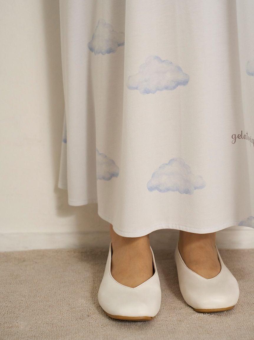 Autumn Cloud Motif Dress