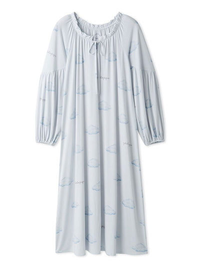 Autumn Cloud Motif Dress gelato pique