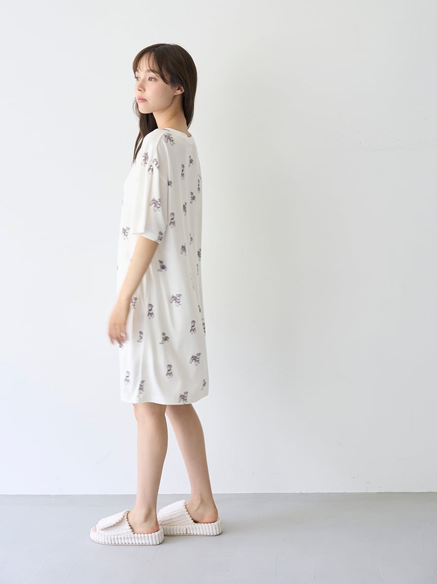 Summer Schnauzer Cut-and-sew Dress