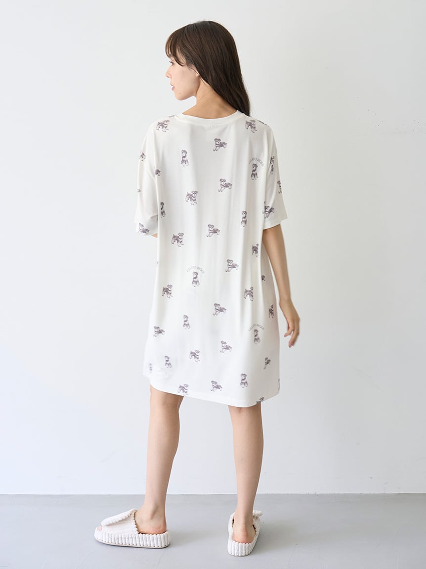 Summer Schnauzer Cut-and-sew Dress