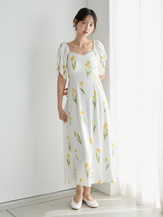 Rayon Tulip Dress With Built-in Cup