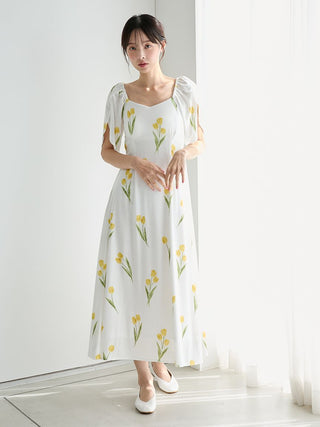 Rayon Tulip Dress With Built-in Cup