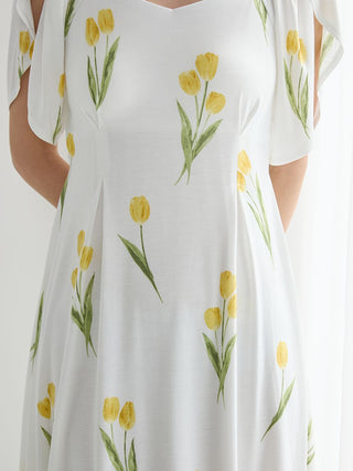 Rayon Tulip Dress With Built-in Cup