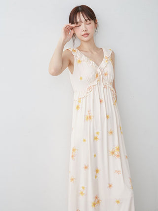 Plumeria Cool Rayon Dress With Built-in Bra