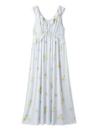 Plumeria Cool Rayon Dress With Built-in Bra