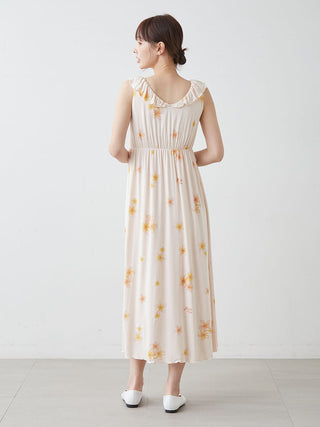 Plumeria Cool Rayon Dress With Built-in Bra