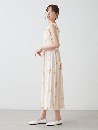 Plumeria Cool Rayon Dress With Built-in Bra