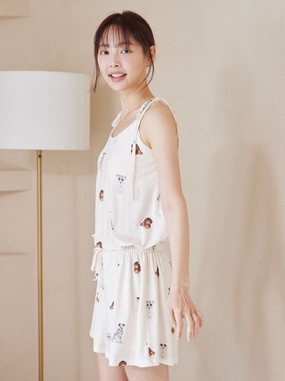 Cool-to-touch Fashionable Cats & Dogs Romper With Built-in Bra