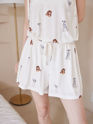 Cool-to-touch Fashionable Cats & Dogs Romper With Built-in Bra