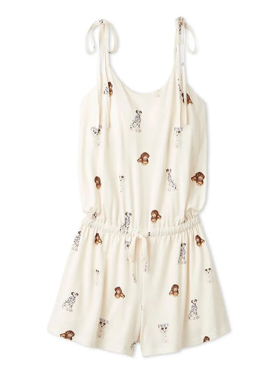 Cool-to-touch Fashionable Cats & Dogs Romper With Built-in Bra gelato pique