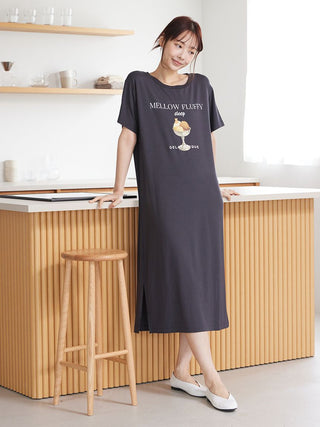 COOL Rayon Mellow Fluffy Dessert Logo Dress
