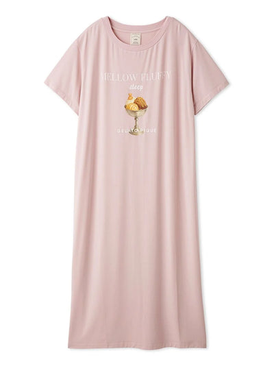 COOL Rayon Mellow Fluffy Dessert Logo Dress gelato pique
