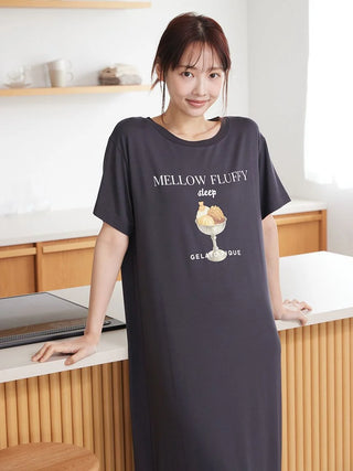 COOL Rayon Mellow Fluffy Dessert Logo Dress