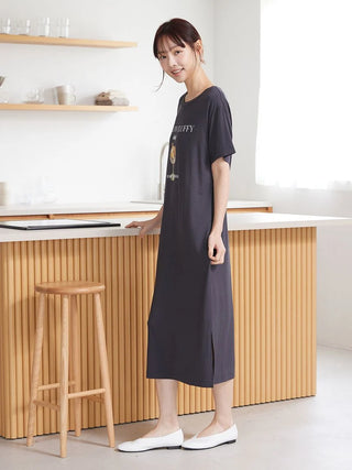 COOL Rayon Mellow Fluffy Dessert Logo Dress
