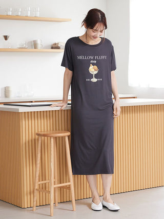 COOL Rayon Mellow Fluffy Dessert Logo Dress
