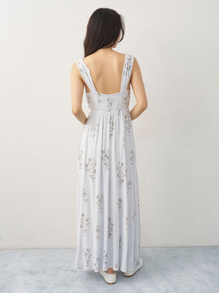 Cool Rayon Cosmos Printed Wrap Dress With Built-in Bra