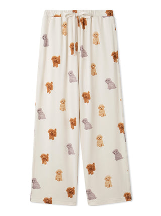 Toy Poodle Pattern Pajama Lounge Pants - Gelato Pique