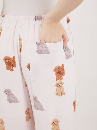Toy Poodle Pattern Pajama Lounge Pants - Gelato Pique