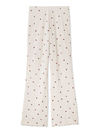 Heart Pattern Ribbed Pajama Pants, Women's Loungewear and sleepwear at  Gelato Pique USA