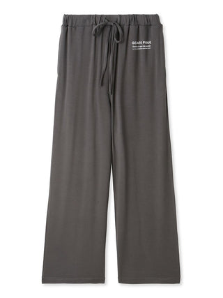Inlay logo long pants in Dark Gray, Women's Loungewear Pants Pajamas & Sleep Pants at Gelato Pique USA