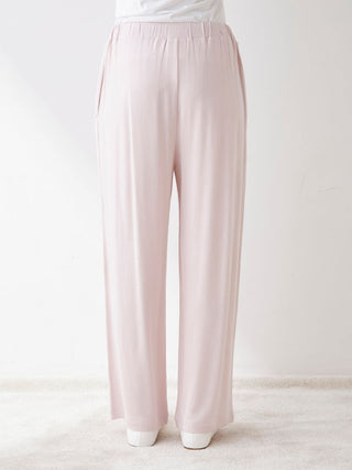 Inlay logo long pants in Pink, Women's Loungewear Pants Pajamas & Sleep Pants at Gelato Pique USA