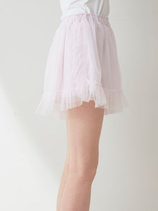 [Sweet] Tulle Lounge Shorts in Pink, Women's Loungewear Shorts at Gelato Pique USA.