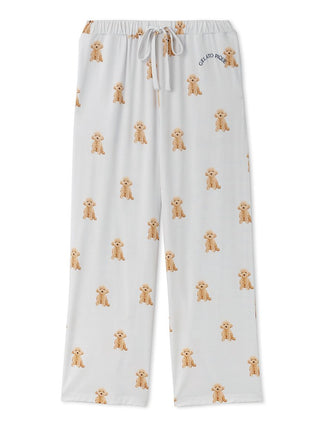 DOG Pattern Pajama Pants in light gray, Women's Loungewear Pants Pajamas & Sleep Pants at Gelato Pique USA.