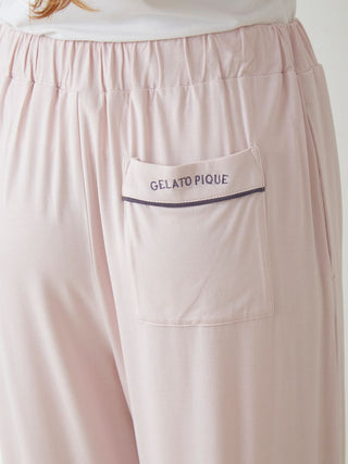 Rayon Piping Lounge Pants in pink, Women's Loungewear Pants Pajamas & Sleep Pants at Gelato Pique USA.