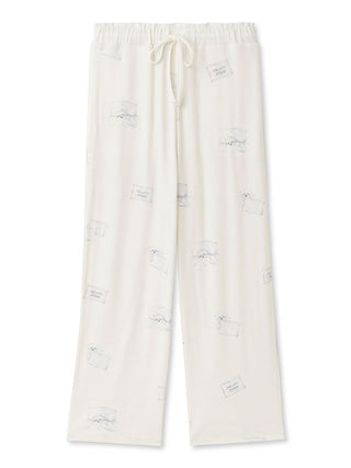 Sleep Dog Pattern Pajama Pants in off white, Women's Loungewear Pants Pajamas & Sleep Pants at Gelato Pique USA.