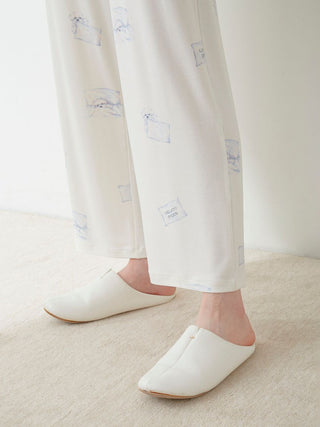 Sleep Dog Pattern Pajama Pants in off white, Women's Loungewear Pants Pajamas & Sleep Pants at Gelato Pique USA.
