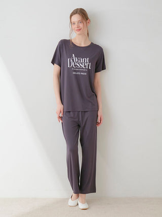 COOL Rayon Cozy Pajama Pants in DARK GRAY, Women's Loungewear Pants Pajamas & Sleep Pants at Gelato Pique USA.