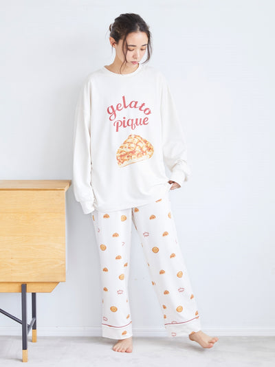 BUTTER/PIE Motif Pajama Pants gelato pique