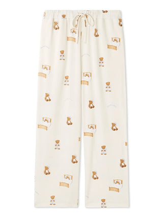 GOOD NIGHT BEAR Motif Pajama Pants