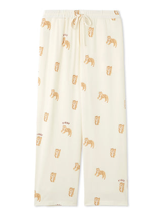 Tiger Pattern Pajama Pants in OFF WHITE, Women's Loungewear Pants Pajamas & Sleep Pants at Gelato Pique USA.