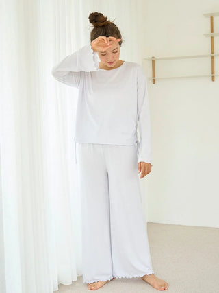 Rayon Pajama Pants in BLUE, Women's Loungewear Pants Pajamas & Sleep Pants at Gelato Pique USA.