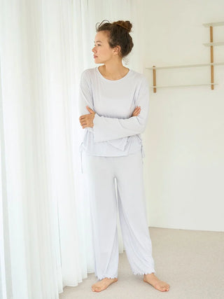 Rayon Pajama Pants in BLUE, Women's Loungewear Pants Pajamas & Sleep Pants at Gelato Pique USA.