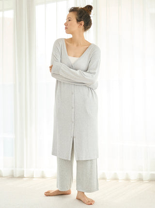 Snow Wide Leg Lounge Pants in GRAY, Women's Loungewear Pants Pajamas & Sleep Pants at Gelato Pique USA.