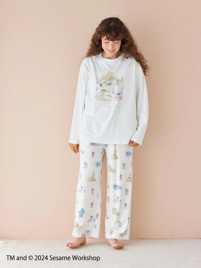 【SESAME STREET】All-over Print Long Pants gelato pique