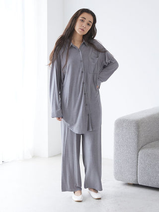 Peach Skin Lounge Pants in Gray, Women's Loungewear Pants Pajamas & Sleep Pants at Gelato Pique USA