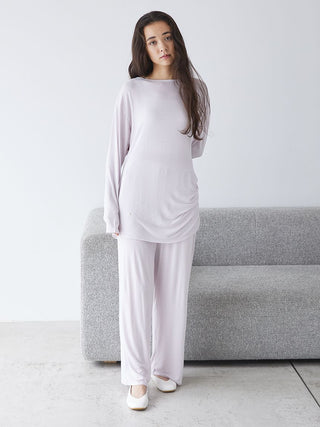 Peach Skin Lounge Pants in Lavander, Women's Loungewear Pants Pajamas & Sleep Pants at Gelato Pique USA