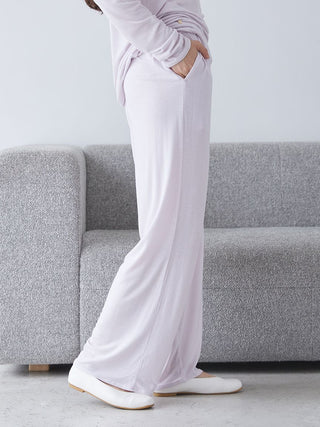 Peach Skin Lounge Pants in Lavander, Women's Loungewear Pants Pajamas & Sleep Pants at Gelato Pique USA