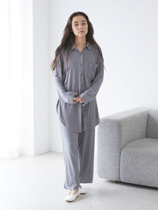 Peach Skin Lounge Pants in Gray, Women's Loungewear Pants Pajamas & Sleep Pants at Gelato Pique USA